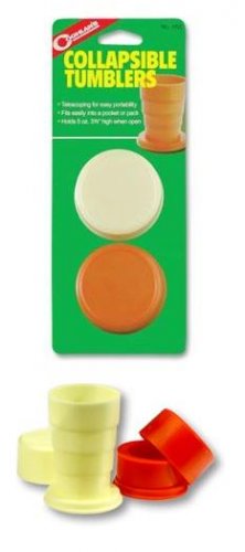 P-C NEW NEW 2 LOT TELESCOPIC COLLAPSIBLE FOLDING CUP CAMPING TRAVEL 5 OZ /142ml COGHLAN'S&Acirc;&reg;