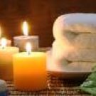 P-C SET 10 WHITE WAX CANDLE WEDDING PARTY HOME GARDEN SPA RELAX CENTERPIECE 5cmX5cm