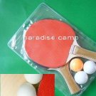 P-C NEW SPORT GYM WORKOUT TABLE TENNIS PING PONG RACKET BAT RACQUET DELUXE SET PADDLES & 3 BALLS