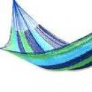 P-C NEW MULTI COLOR OUTDOOR 100% COTTON SINGLE FURNITURE HAMMOCK SWING HANGING BED