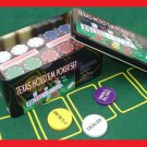 p-c 200 11.5 g CLAY POKER CHIP SET DEALER BUTTON 2 DECKS CARDS TIN BOX CASE&INSTRUCT FREE U.S. POST
