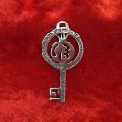 LONGEVITY KEY SOLID SILVER 925 JEWISH KABBALAH LONG LIFE CHARM PENDANT JUDAICA