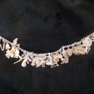 Vintage Old English  Sterling Sheilds, 3D & other Charms Bracelet