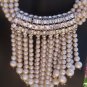 Stunning Vendome Faux Pearl & Rhinestone Necklace and Earrings