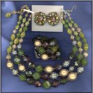 RARE MINT VINTAGE WESTERN GERMANY SET ~NECKLACE, BRACELET AND EARRINGS RARE MINT VINTAGE WESTERN GERMANY SET ~NECKLACE, BRACELET AND EARRINGS