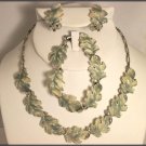 Lovely Vintage Oak Leaf Necklace, Earrings and Bracelet set Lovely Vintage Oak Leaf Necklace, Earrings and Bracelet set