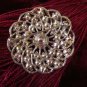 Vintage Estate Unsigned Rhinestone Sun Burst Brooch Pin