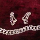 Estate Vintage Rhinestone Earrings and Bracelet Set