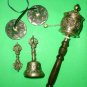 Tibetan Prayer Set includes Prayer Wheel   Tingksa    Bell (no Dordje)