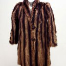 Vintage Ladies Racoon Fur Coat Kaplan of Buffalo 1940s Original owners BROWN Exc