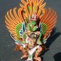 Garuda with Vishnu handmade wood carving from Bali Indonesia 24 inch size YELLOW