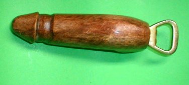 Penis Bottle Opener Wood carving BLACK or BROWN handmade 6 8 10 or 12 inch