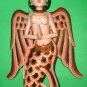 Dewi Sri Sita Bali Rice Goddess Wood Carving Large 15" Bright Red handmade