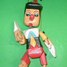 Pinocchio Marionette Puppet  Hand Carved Wood small 8" Disney  Pinochio