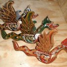 Dragon Flying Bali Naga Hanging LARGE 16" made in Bali wood GREEN