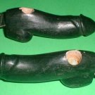 Phallus Pipe Bottle opener on end-Pipe 6-8 inch BLACK wood with BEER Penis Dick
