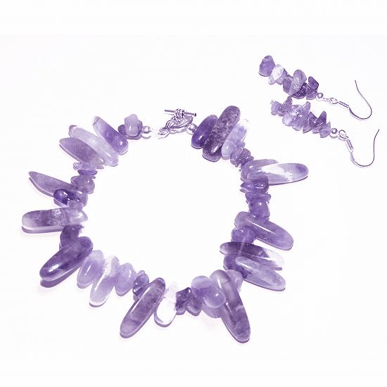 Amethyst Barcelet and Earring Set