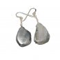 Agate And Sterling Silver Earrings (light blue)