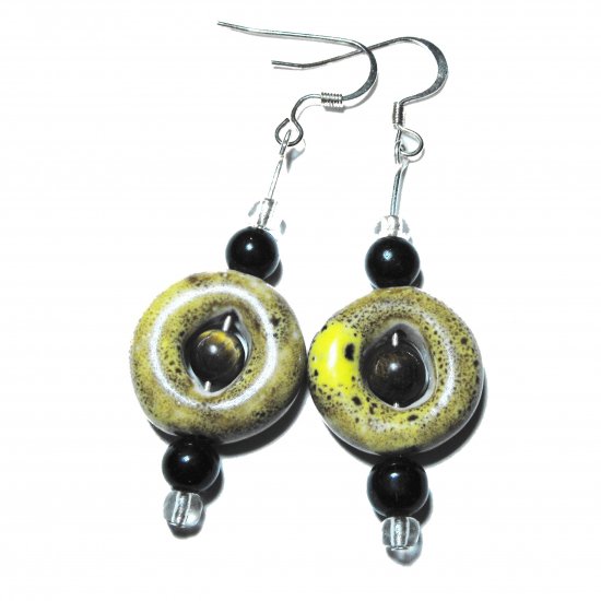 Ceramic Cat's Eye Earrings
