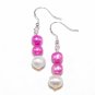 Pink Freshwater Pearl Earrings (f)