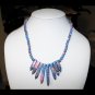 Turquoise Arrow Necklace Blue and Pink
