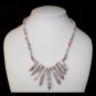 Turquoise Arrow Necklace Pink And White