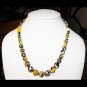 Yellow Swirled Turquoise Necklace