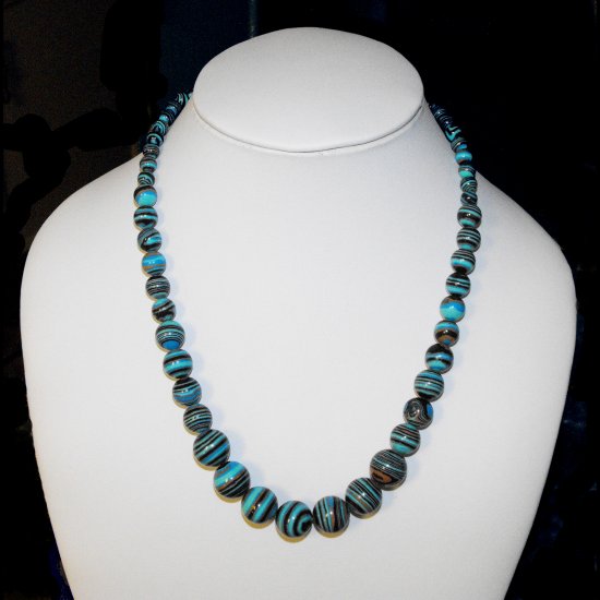 Blue Swirl Turquoise Necklace