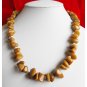 Caramel Jade Nugget Necklace