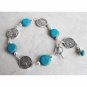 Indian Coin And Turquoise Bracelet