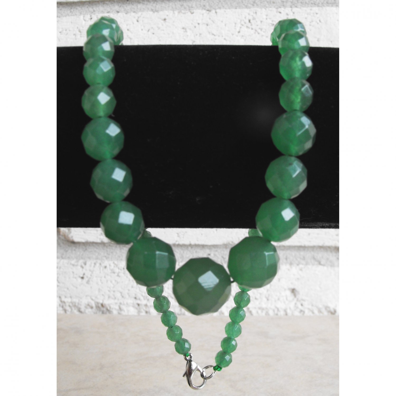 Faceted Emerald Necklace