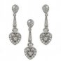 Dangling CZ Heart Set