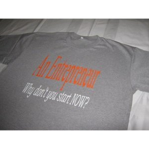 An Entrepreneur     Why Don&acirc;��t You Start Now? -  Grey T-shirt