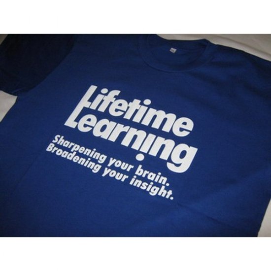 Lifetime Learning Sharpening Your Brain - Blue T-Shirt