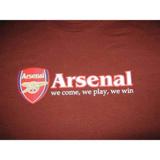 Arsenal We Come, We Play, We Win - Brown T-Shirt
