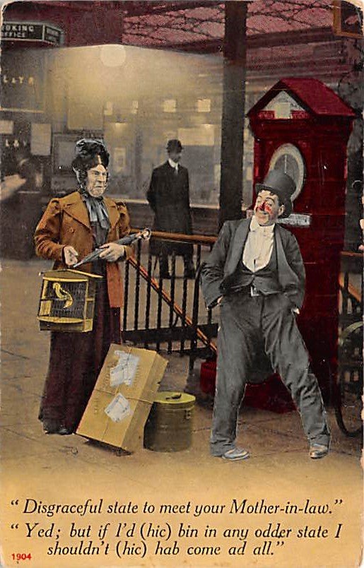 Disgraceful state to meet your Mother-in-Law - Bamforth (A182)