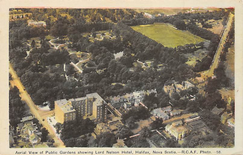 Halifax Aerial View Lord Nelson Hotel, Nova Scotia, Canada Postcard (A264)