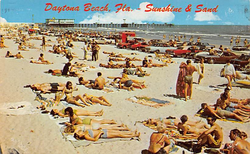 Daytona Beach, Sunshine & Sand, Florida Postcard (A448)