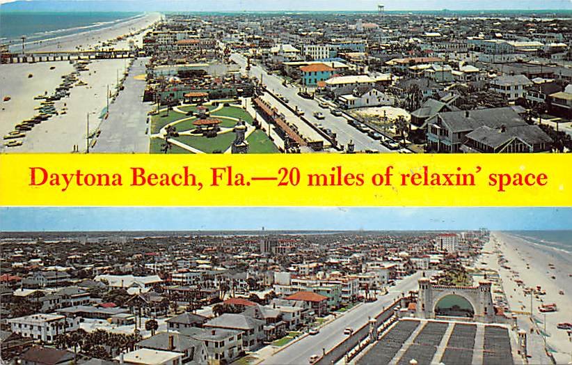 Daytona Beach, 20 miles of relaxin', Florida Postcard (A449)