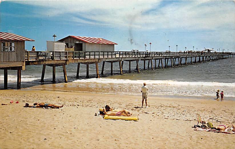 Fort Lauderdale, Florida Fishing Pier 1975 Postcard (A466)