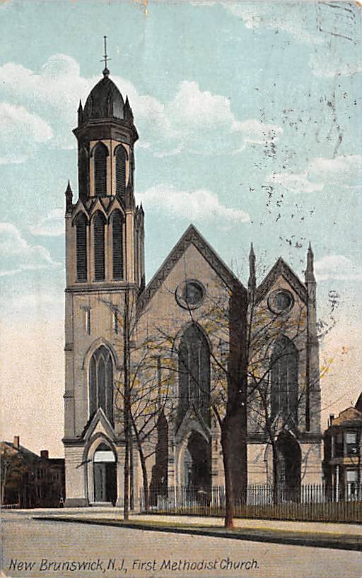 New Brunswick, NJ Postcard - First Methodist Church 1910 (A498)