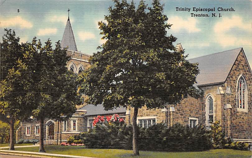 Trenton, NJ Postcard - Episcopal Church 1943 (A510)