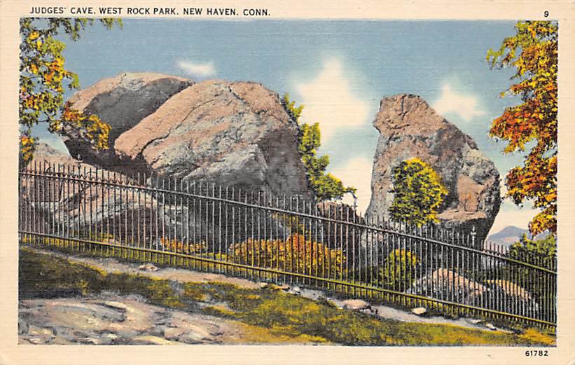 West Rock, Conn, CT Postcard - Judges' Cave - (A601)