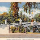 Hartford, Conn, CT Postcard - Hoadley Bridge Bushnell Park 1936 (A608)