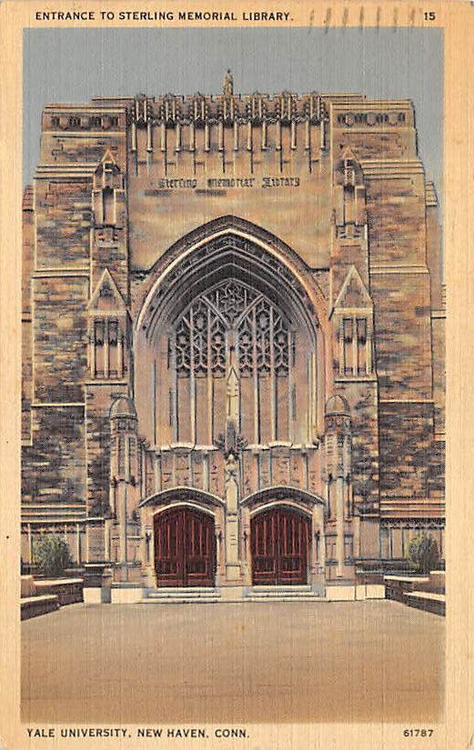 Yale University, Conn, CT Postcard New Haven -  1944 (A619)