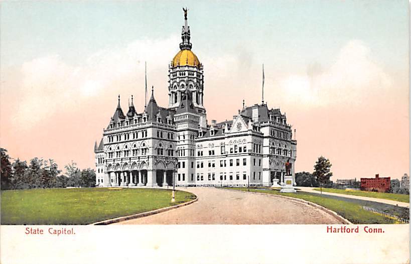 Hartford Conn, CT Postcard State Capitol (A624)