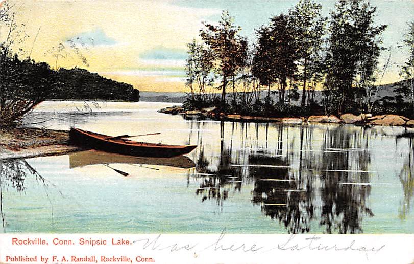 Rockville Conn, CT Postcard Snipsic Lake 1901 (A625)