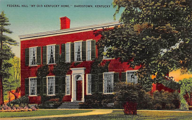 Bardstown, Ky, Kentucky Postcard - Federal Hill (A663)