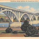 Lock Haven, PA Postcard - Constitution Bridge 1946 (A700) Penna, Pennsylvania
