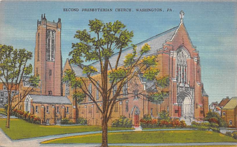 Washington, PA Postcard - Presbyterian Church (A701) Penna, Pennsylvania